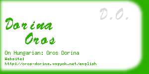 dorina oros business card